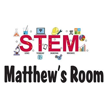 Imagem de Science Kid Stem Ciência Tecnologia Engenharia Matemática Experimentos de Estudo de Laboratório Personalizados Átomos Microscópio Álgebra Cientista Geometria Decoração de Férias Adesivo Decalque de