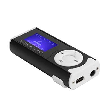 Imagem de Clip MP3 Player, Digital Lossless Music Player, Portable Sports MP3 Flashlight Mini BackClip LCD Mini Screen Music Media Player (Black)