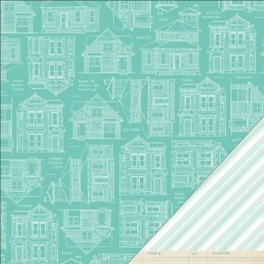 Imagem de American Crafts Cartolina Dear Lizzy 5th e Frolic dupla face, 30 x 30 cm, Aspen Place