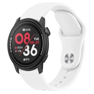 Imagem de Meliya Pulseiras para relógio inteligente Coros Pace 3/Apex Pro, pulseira de substituição de silicone macio de 22 mm (branca)