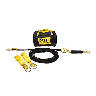 Imagem de 3M DBI-SALA 7600507 Sistema de linha de vida horizontal, corda de 1,8 m com tensor, absorção de energia, dois adaptadores de amarração de 1,8 m, bolsa de transporte, preta