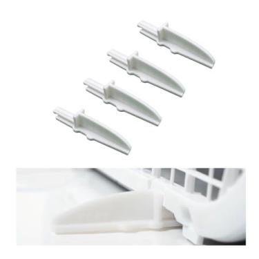 Imagem de EMALPE Substituição para pés de ventilador Lasko Box, acessório antiponta, conjunto de 4 peças (branco)