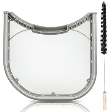 Imagem de APPLIANCEMATES 5231EL1003B Filtro de fiapos para secadora com selo de feltro compatível com Lg e Ken-more Peça de substituição de tela de fiapos # 1266857, AP440606 Inclui escova de limpeza de filtro de fiapos para secadora de roupas