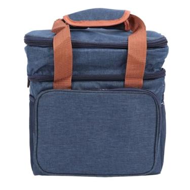 Imagem de Lancheira Isolada Com Tecnologia Avançada de Prensa a Quente, Design de Deck Duplo, Alça de Ombro Removível, Tecido Premium, Armazenamento Quente/frio para Acampamento de