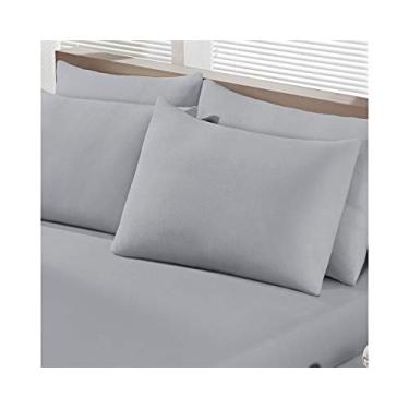 Imagem de Jogo de Cama Queen Buettner Basic Liso Prata 3 Peças