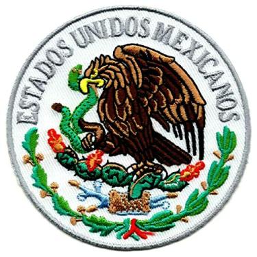 Imagem de Rubstamper Estados Unidos Mexicanos Remendo de ferro no México bordado em ferro no remendo costurado para roupas aplique para jaquetas, chapéus, mochilas remendos de reparo para artesanato
