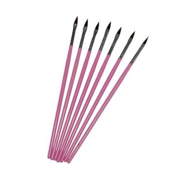 Imagem de Kit 7 Pinceis Unha Acrílico Porcelana Língua De Gato Pincel - Femme Co