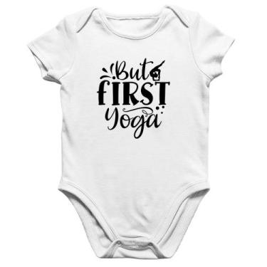 Imagem de Body Bebê Algodão But First Yoga - Foca na Moda, Branco, M