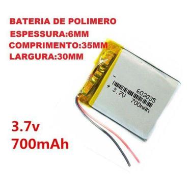 Imagem de Bateria 3,7v 700 Mah Gpsr Mp3 Mp4 Mp5 Drone APARELHO Rastreador - KMIG