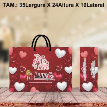 Imagem de Sacola em papel personalizada cores variadas - CASSIA PERSONALIZADOS