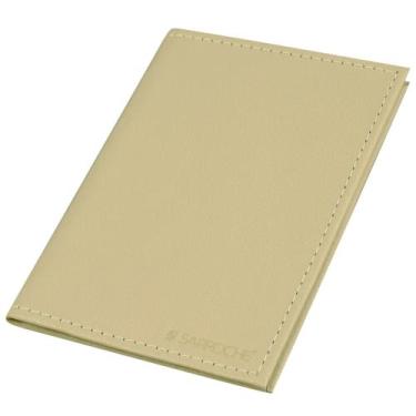 Imagem de Carteira Vertical em Couro Natural Creme - Sarroche