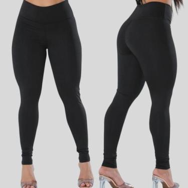 Imagem de Kit 2 Calças Legging Feminina Suplex Academia Cintura Alta - Blanco St