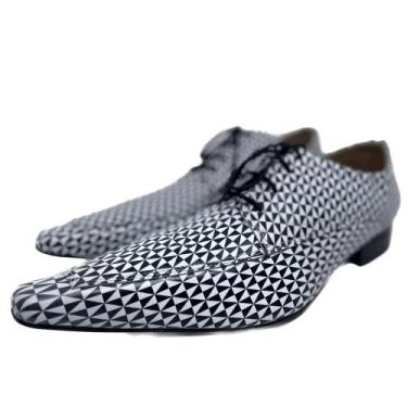 Imagem de Sapato Masculino Italiano Em Couro Chess Triangle Ref: D758 - ART SAPA