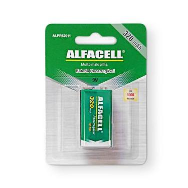 Imagem de Bateria 9V Recarregavel Pilha Retangular 320 mah - ALFACELL