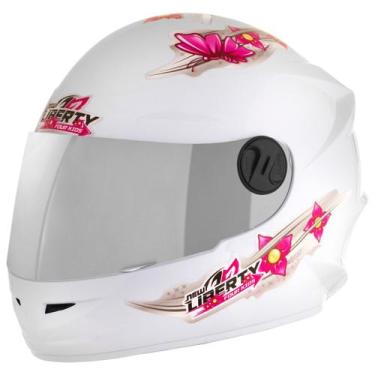 Imagem de Capacete Feminino Infantil Fechado Liberty Four Kids For Girls Viseira