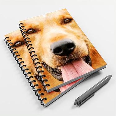 Imagem de Caderno Universitário 10 Mat Cachorro Golden Retriever - Premium