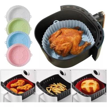 Imagem de Forma air fryer silicone antiaderente reutilizavel assadeira forro for