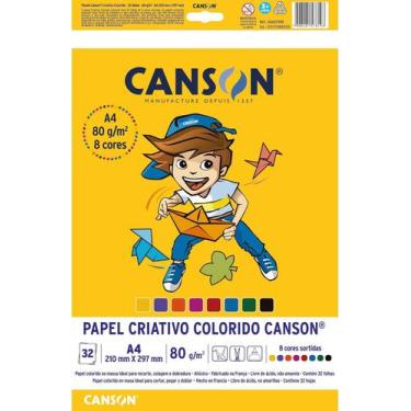 Imagem de Papel Colorido Criativo Lumi Canson 8 Cores 80g 32fls A4