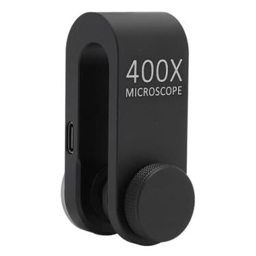 Imagem de Lente de Microscópio para Telefone Com Braçadeira, Universal, Alta Definição, 400x, Fotografia, Luz Led, Biologia, Eletrônica, Fabricação de Joias