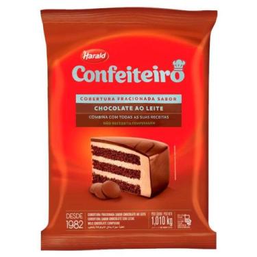 Imagem de Gotas de Chocolate Fracionado Confeiteiro Ao Leite 1,010kg - Harald