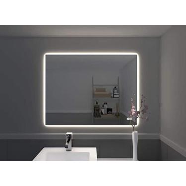 Imagem de Espelho lapidado bisotê Iluminado com LED Frio - 70x80cm - Woodglass
