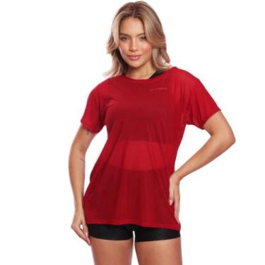 Imagem de Blusa Manga Curta Tule Transparente Treino Academia Fitness - Brás e C