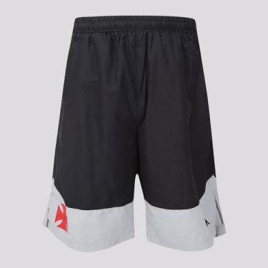 Imagem de Bermuda Kappa Vasco 50D Preta e Cinza, P