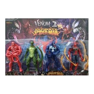 Imagem de Kit 4 Bonecos 17cm Articulado Com Luz Personagens Venom 2. - fun game
