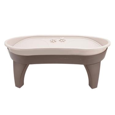 Imagem de Tigela Elevada para Cães, Bandeja Elevada de Alimentação para Animais de Estimação de Plástico Suporte para Tigela para Cães Tigelas Elevadas para Cães Proteção para Coluna e