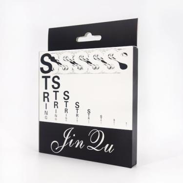 Imagem de JinQu Cordas de violino um conjunto completo A-D-G-C Cordas de aço núcleo de aço liga de níquel ferida (1/2) (violino corda 3/4)