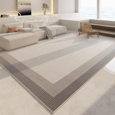 Imagem de Tapete geométrico creme, tapetes para sala de estar de área grande, tapetes de fácil manutenção para quarto, linhas artísticas, tapetes retangulares, YHT075, J, 300x400CM