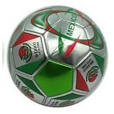 Imagem de Bola de futebol da equipe mexicana verde prata vermelha, tamanho 4