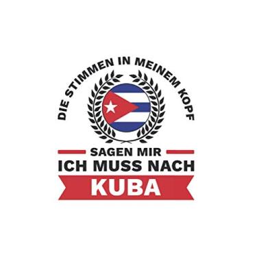 Imagem de Kuba Notizbuch: Die Stimmen in meinem Kopf sagen - Ich muss nach Kuba Reise / 6x9 Zoll / 120 gepunktete Seiten