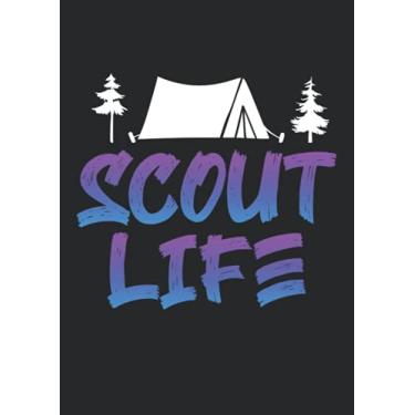 Imagem de Notizbuch A4 kariert mit Softcover Design: Scout Life Pfadfinder Urlaub Reise Geschenk Abenteuer: 120 karierte DIN A4 Seiten