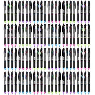 Imagem de Caneta esferográfica multicolorida 4 em 1, canetas esferográficas retráteis de 0,7 mm, canetas coloridas de ponta múltipla, canetas multicoloridas para enfermeiros, canetas de enfermeira de tinta gel para escritório, material escolar, presente para crianças (pacote com 80)