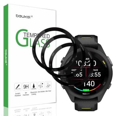 Imagem de beukei (Pacote com 3) Projetado para Garmin Forerunner 265S protetor de tela, sensível ao toque, compatível com capas