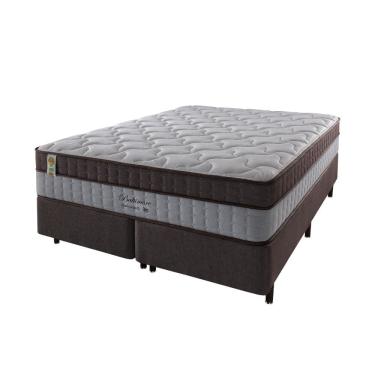 Imagem de Cama Box King + Colchão Molas Ensacadas Suporte 200 kg Baltimore 193x203x70cm