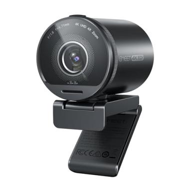 Imagem de Webcam EMEET SmartCam S800 4K para streaming ao vivo e reuniões online, sensor Sony de 1/2”, suporta HDR, autofoco duplo PDAF e ToF, 1080p a 60 FPS, 2 microfones com cancelamento de ruído, FOV 40°-73°