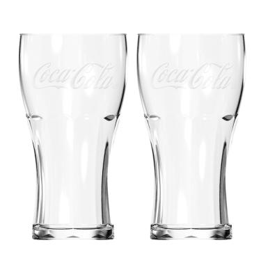 Imagem de Jogo com 2 Copos Contour Coca-Cola Vidro Transparente 470ml - Nadir