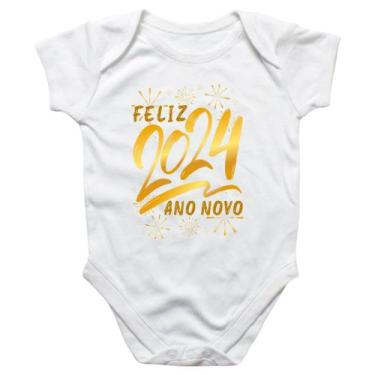 Imagem de Body intantil Ano Novo 2024 estouros de fogos - Alearts, G