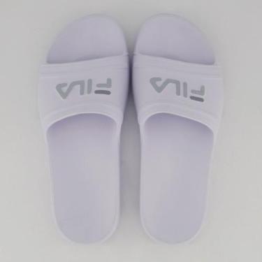 Imagem de Chinelo Fila Drifter Sleek Slide Branco e Cinza, 40