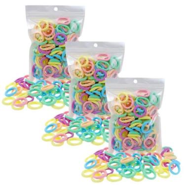 Imagem de 300 Unidades Xuxinha De Cabelo Rabicó Cor Pastel Penteado Infantil - X