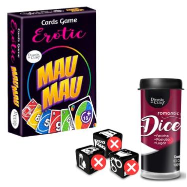 Imagem de Kit Jogo Erótico de Cartas Uno MauMau + Dados Sexy Romantic Dice Copo Shot - Sex Shop
