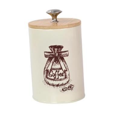 Imagem de Ｂｅｓｇａ Cabelagem de cozinha, jarra de armazenamento de alimentos, cereais rústicos selando jarra de recipiente para nozes de alimentos secos, C