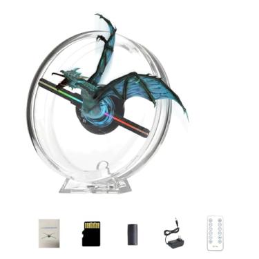 Imagem de Missyou Ventilador Holográfico 3D, Ventilador Holográfico 3D De 14 Cm Com Projetor Wifi E Biblioteca De Vídeos 700 - Luz De Teto Led De Mesa Hd Para Lojas, Bares