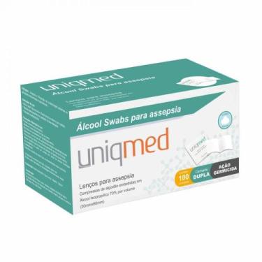 Imagem de KIT ALCOOL SWAB UNIQMED 1000UN 10CX x 100UN UNIQMED