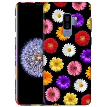 Imagem de GlamCase Capa para Samsung Galaxy S9 Plus, Galaxy S9 Plus - Capa protetora traseira para celular com estampa multicolorida de margarida e elegante de plástico rígido para Samsung S9 +