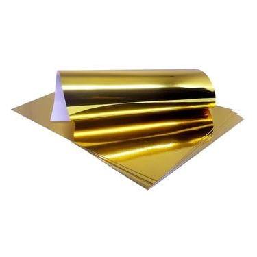 Imagem de Papel Lamicote A4, 250g, Dourado, 210x297mm, Pacote com 10 Folhas