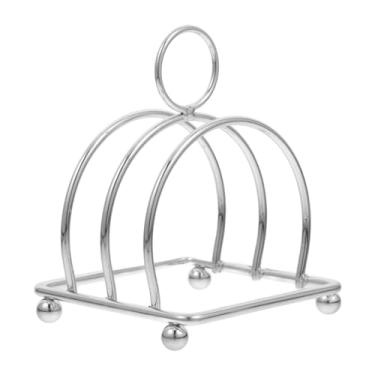 Imagem de HEMOTON Torradeira de aço inoxidável com 3 fatias, suporte para torradas, estilo inglês, suporte para torradas, pão de pão, fatia, mesa, servindo para restaurante, cozinha