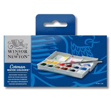 Imagem de Estojo Tinta Aquarela Cotman Winsor e Newton 14 Cores - 0390640 - WINS